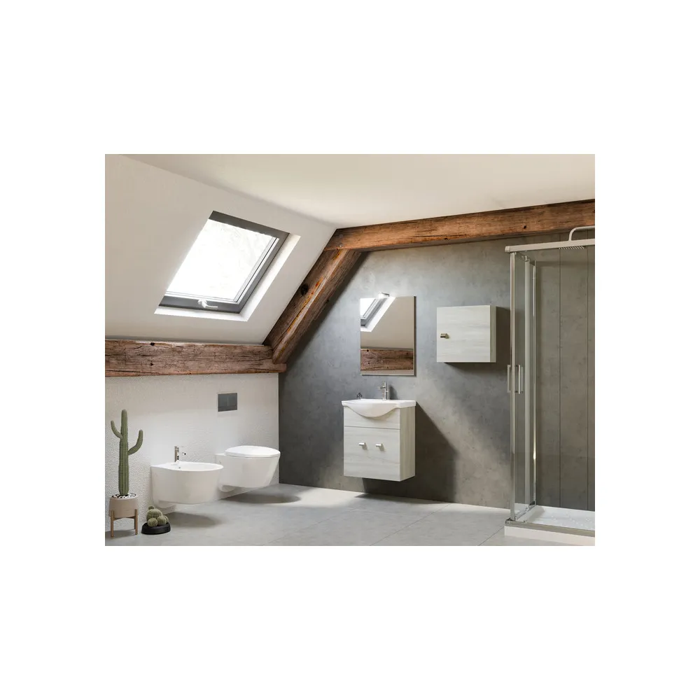 ARREDO BAGNO MOD.ZAFFIRO ROVERE GRIGIO 55 CM