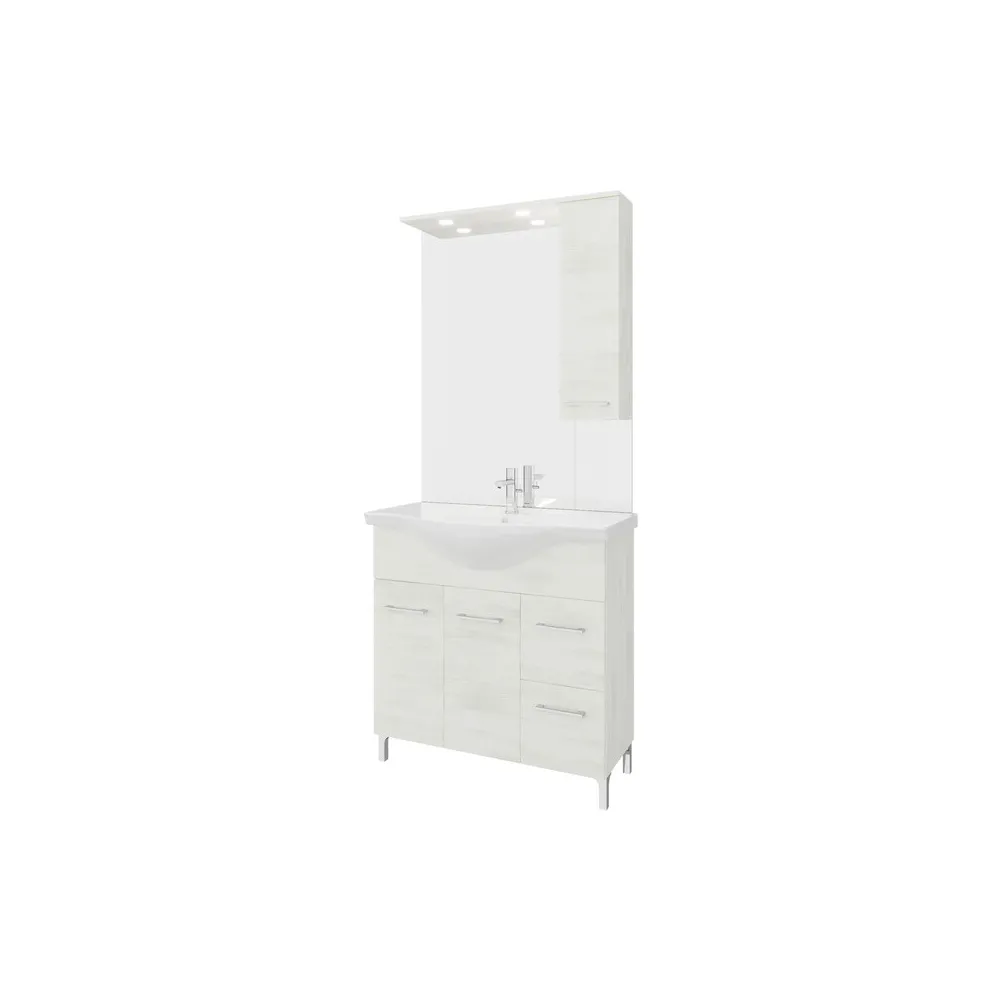 ARREDO BAGNO MOD.RUBINO ROVERE BIANCO 85 CM