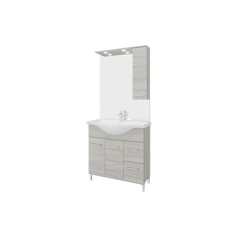 ARREDO BAGNO MOD.RUBINO ROVERE GRIGIO 85 CM