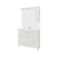 ARREDO BAGNO MOD.RUBINO ROVERE BIANCO 105 CM