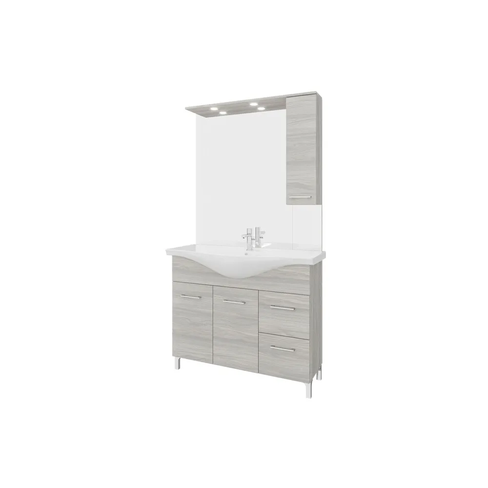 ARREDO BAGNO MOD.RUBINO ROVERE GRIGIO 105 CM