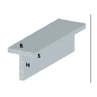 PROFILO ARGENTO H.100 CM T 30X15X1