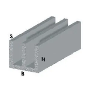 PROFILO ARGENTO H.200 CM CANALINO UU 16X12X1 MM** (5