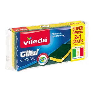 SPUGNA ABRASIVA GLITZI CRYSTAL PZ 2+1