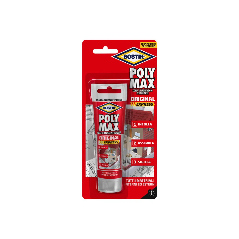 BOSTIK POLYMAX CRISTAL EXPRESS  75 G BLISTER (12