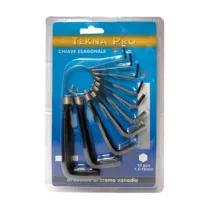 SERIE 10 CHIAVI ESAGONALI TEKNA PRO C/ANELLO NERO