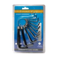SERIE 10 CHIAVI ESAGONALI TEKNA PRO C/ANELLO NERO