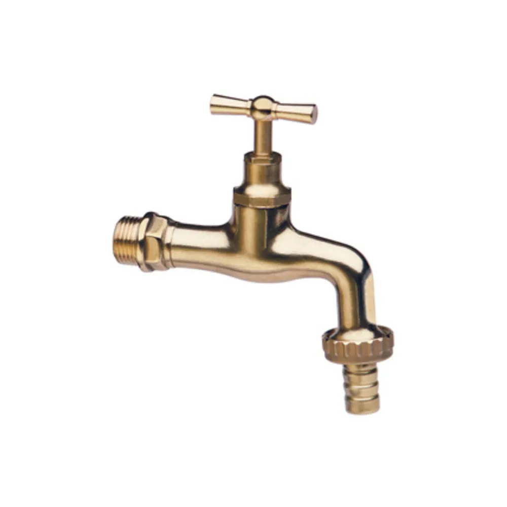 RUBINETTO OTTONE LUCIDO C/PORTAGOMMA D 1/2 (2