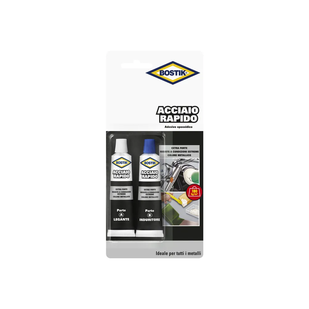 BOSTIK ACCIAIO RAPIDO 30 G BLISTER (12