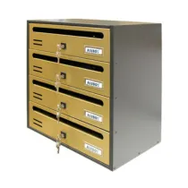 CASSETTA POSTALE ALUBOX CUBO/R 4 38