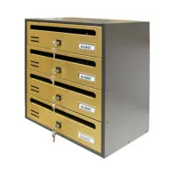 CASSETTA POSTALE ALUBOX CUBO/R 4 38