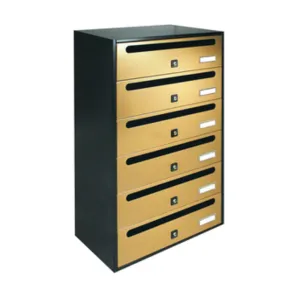 CASSETTA POSTALE ALUBOX CUBO/R 6 38