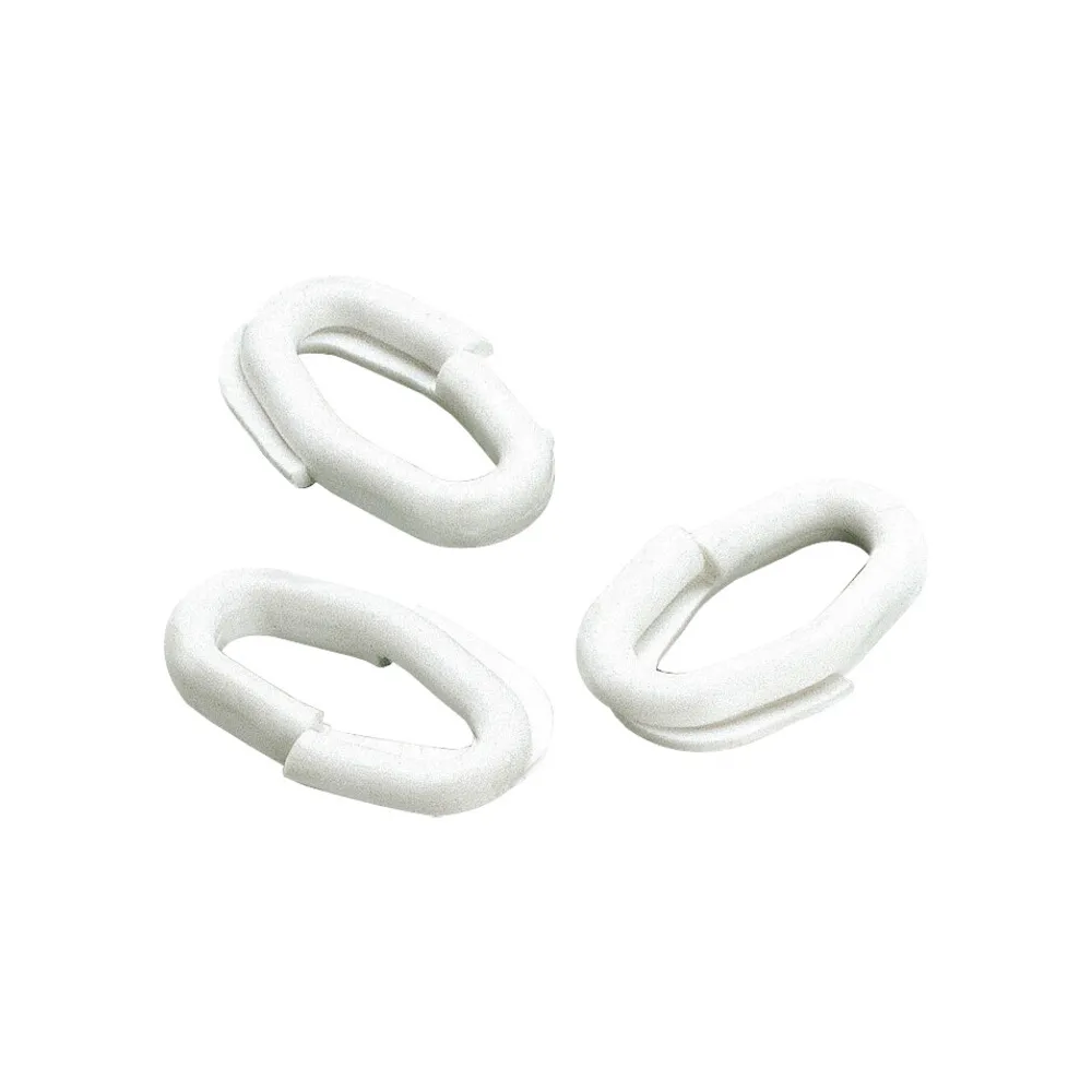 ANELLO GIUNZIONE P/CATENA PLASTICA D 8 BIANCO (50