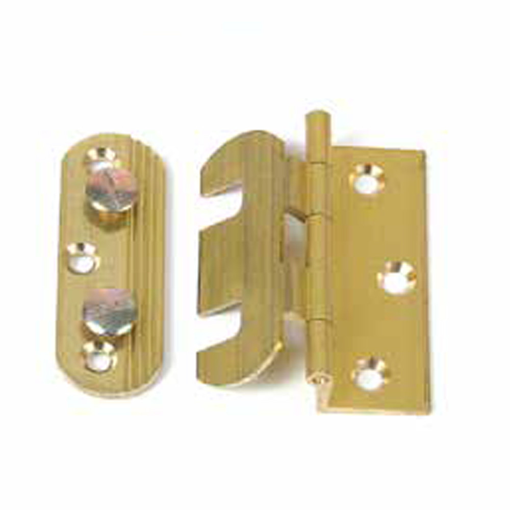 ADJUSTABLE HINGE IN MILLED BRASS WITH SPREAD WINGS 50X40 GOLD