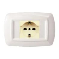 TONDO PLACCA MAGIC PLAST 1P SCHUKO BIANCO (10