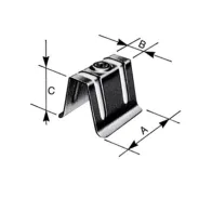 CAPPELLOTTO IN LAMIERA ZINCATA 50X15X40 MM (100