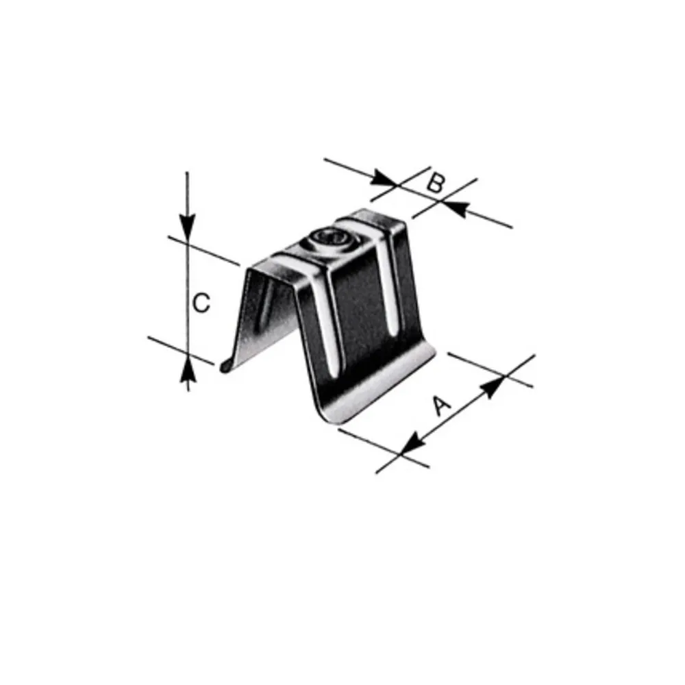 CAPPELLOTTO IN LAMIERA ZINCATA 50X15X40 MM (100 CAPPELLOTTO IN LAMIERA ZINCATA 50X15X40 MM (100