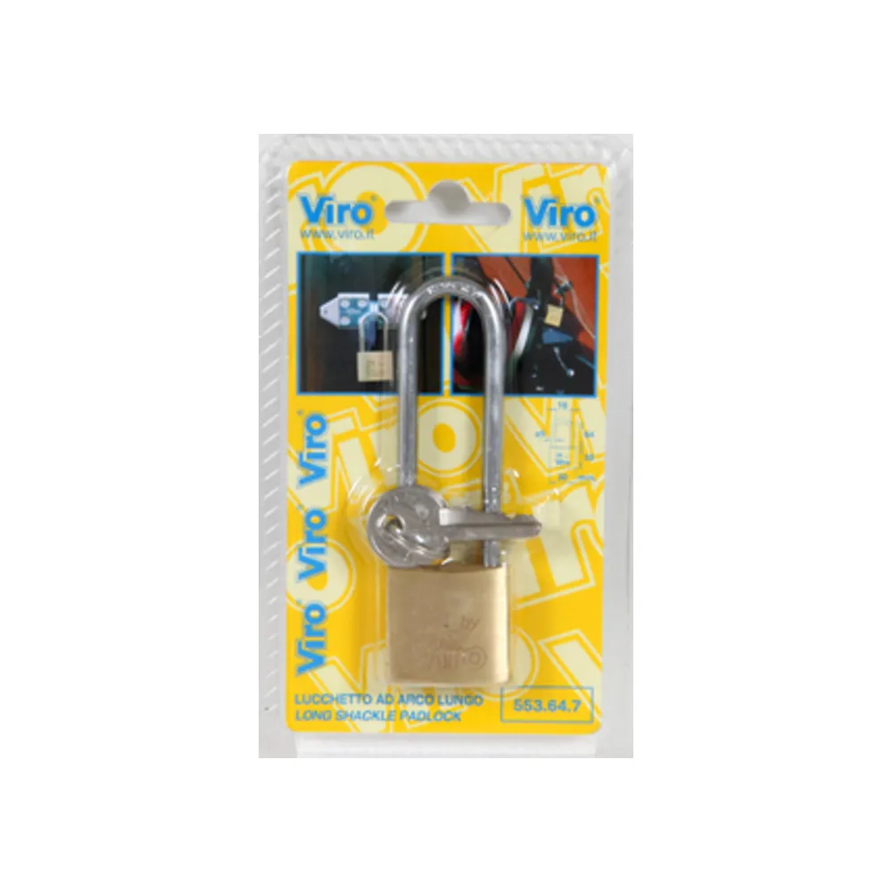VIRO BL 555.49.7 LUCCHETTO OTT ARCO LUNGO 50 MM (6