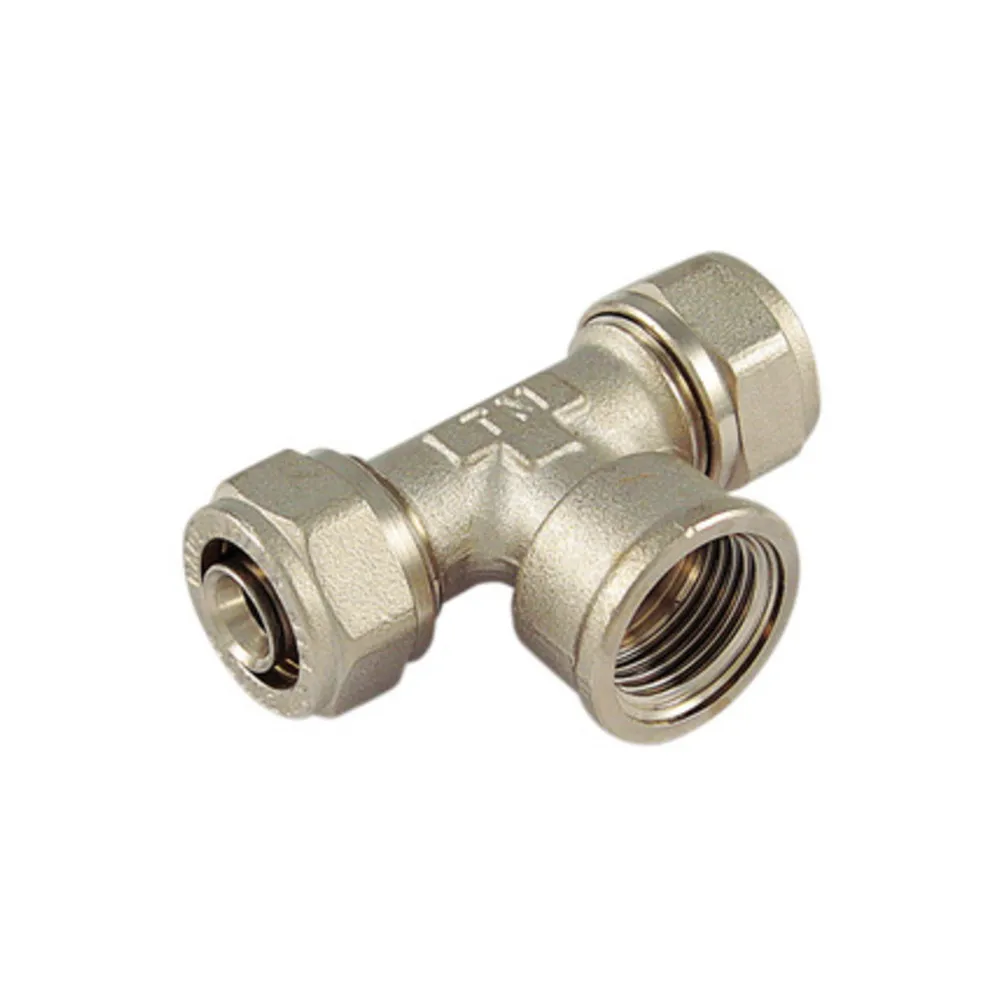 RACCORDO TEE F.16X1/2X16 P/MULTISTRATO (5 RACCORDO TEE F.16X1/2X16 P/MULTISTRATO (5