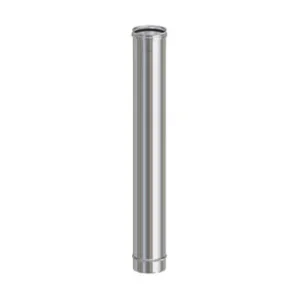 TUBO INOX AISI 304 H 100 CM P/PELLET D  8 CM (10