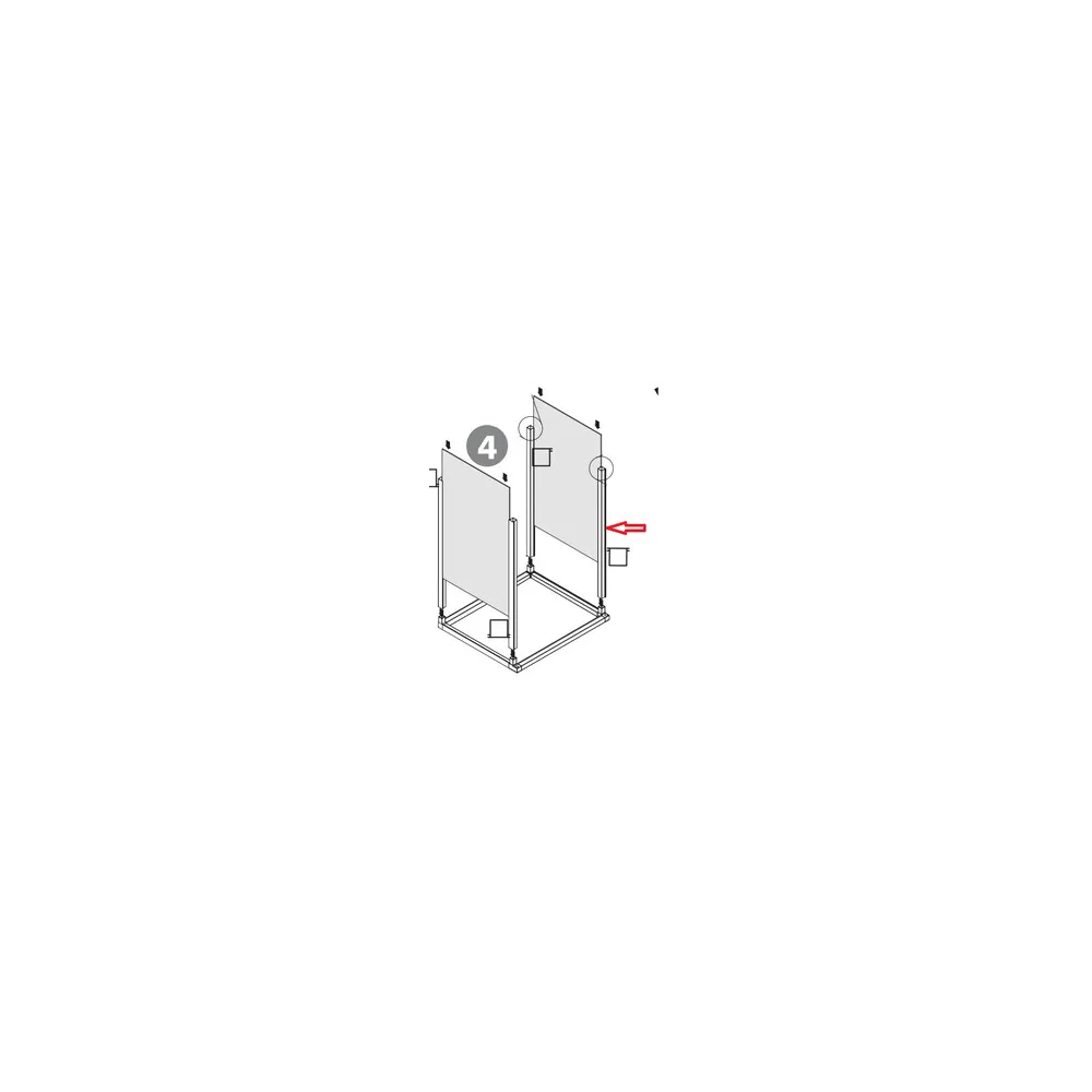 R MONTANTE VERTICALE A 2 GUIDA KIT COPRILAVATRICE RESINA 68X64XH88 CM BIANCO R MONTANTE VERTICALE A 2 GUIDA KIT COPRILAVATRICE RESINA 68X64XH88 CM BIANCO