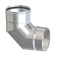 GOMITO INOX AISI 304 P/PELLET 90  8 CM (4