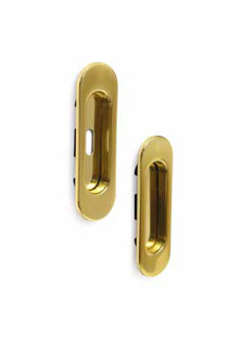 OVAL RECESSED HANDLE WITH DOUBLE BOTTOM 125X39MM