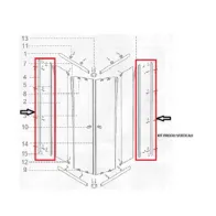 R BOX DOCCIA CM.70X90(KIT PROFILI VERTICALI)