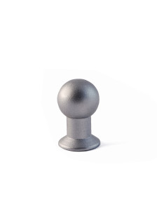 Brass knob - Ø 14 mm. - white lacquered