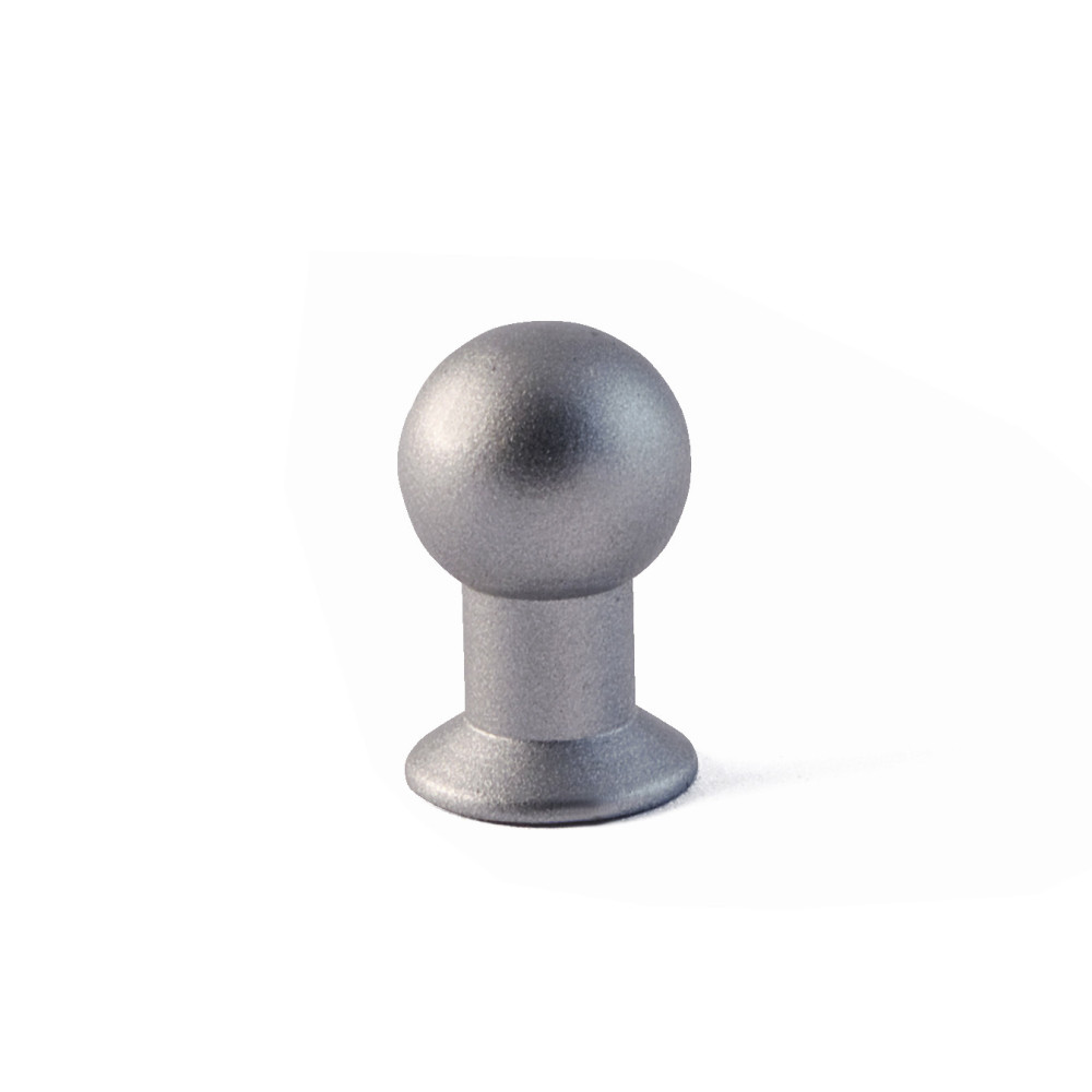 Brass knob - Ø 14 mm. - white lacquered