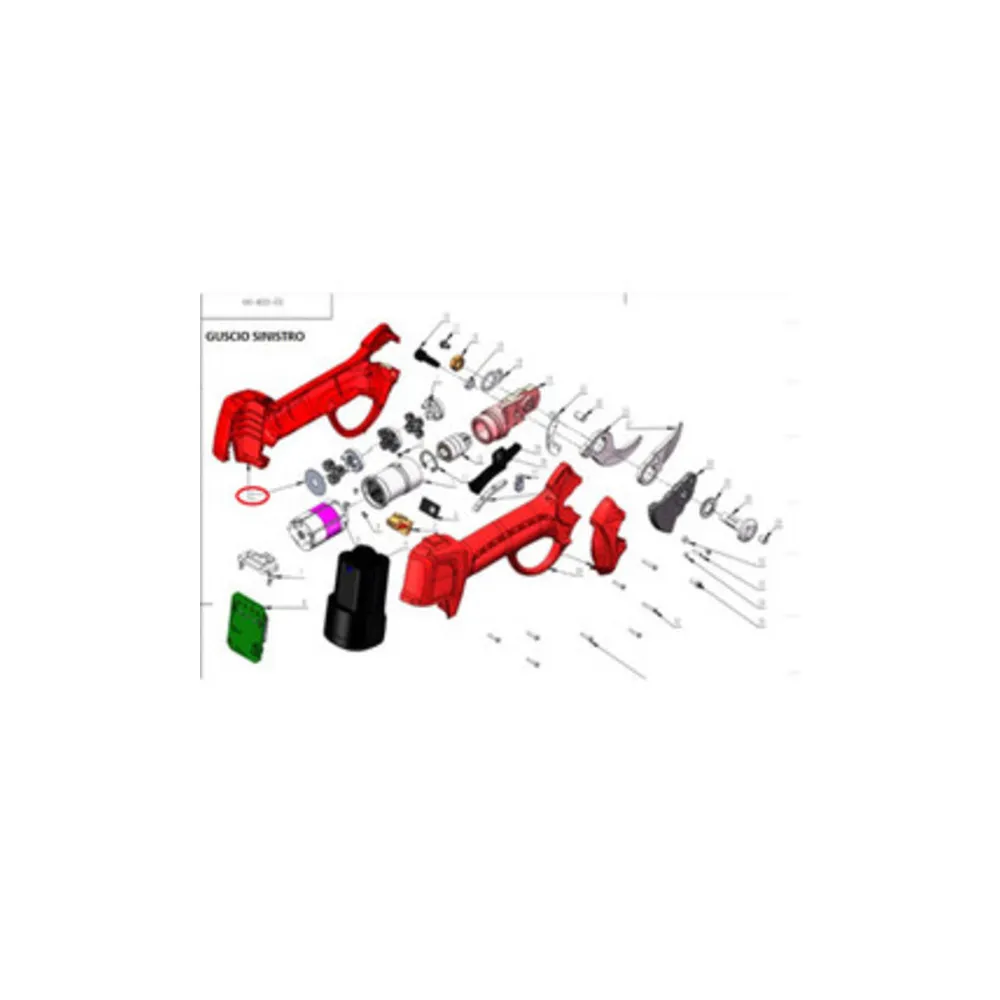 R GUSCIO SINISTRO X FORBICI POTA BATT DJ-025 R GUSCIO SINISTRO X FORBICI POTA BATT DJ-025