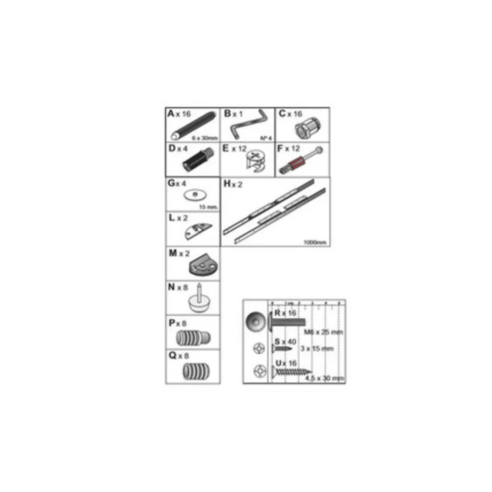 R ACCESSORI MONTAGGIO X KIT TAVOLO KENDRA R ACCESSORI MONTAGGIO X KIT TAVOLO KENDRA