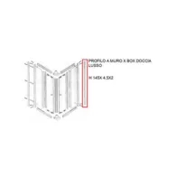 R PROFILO A MURO X BOX DOCCIA CRIST.LUSSO