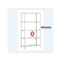 R RIPIANO X PANDA KIT A 5 RIPIANI 100X37X H196 CM