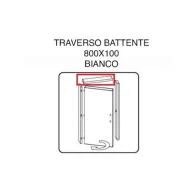 R TRAVERSO BATTENTE X PORTA MICROTEC FRASSINO/BIANCO 210X70