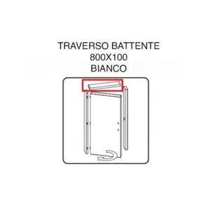 R TRAVERSO BATTENTE X PORTA MICROTEC FRASSINO/BIANCO 210X70