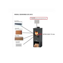 R VETRO X  STUFA A LEGNA MOD. LUX