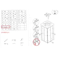 R CP PROFILI H X BOX DOCCIA CRIST.TRASP.MM.4 CM.80X80 IGLO4