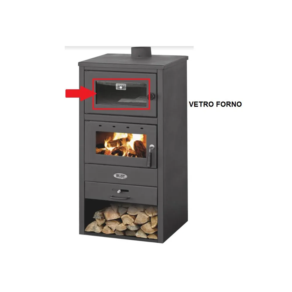 R VETRO FORNO X STUFA A LEGNA C/FORNO MOD. BLIST BR