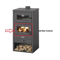 R VETRO FUOCO X STUFA A LEGNA C/FORNO MOD. BLIST BR