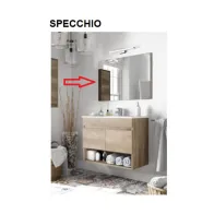 R SPECCHIO X KIT MOBILE BAGNO DAKOTA 2A CM.80X45X64H ROVERE