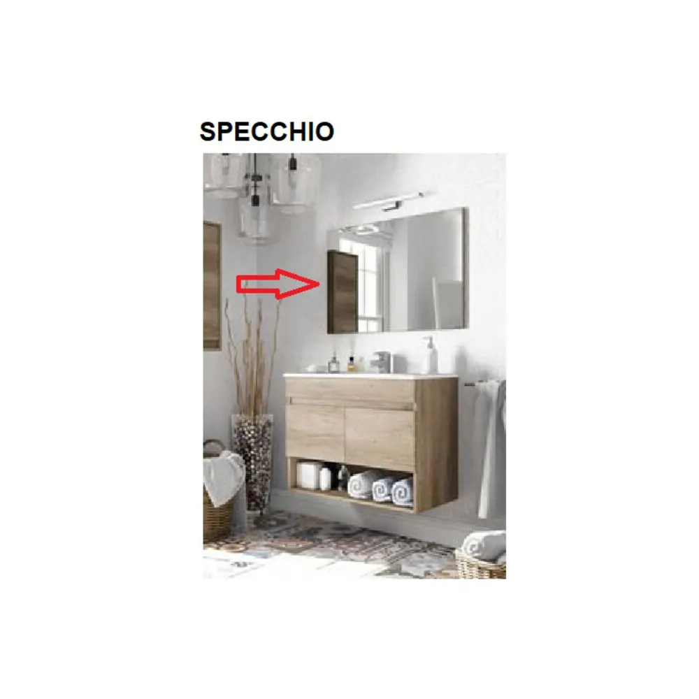 R SPECCHIO X KIT MOBILE BAGNO DAKOTA 2A CM.80X45X64H ROVERE