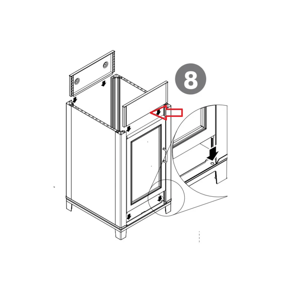 R ALZATA FRONTALE X KIT LAVATOIO RESINACM.45X50