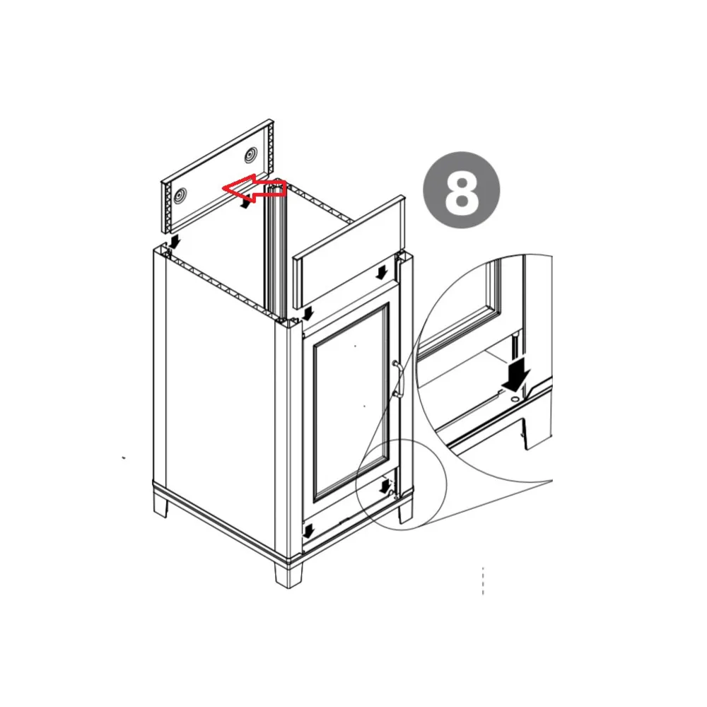 R ALZATA POSTERIORE X KIT LAVATOIO RESINACM.45X50