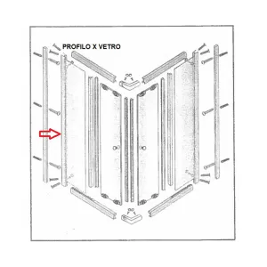 R PROFILO X VETRO BOX DOCCIA LUSSO