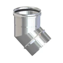 GOMITO INOX AISI 304 P/PELLET 45 8 CM (6
