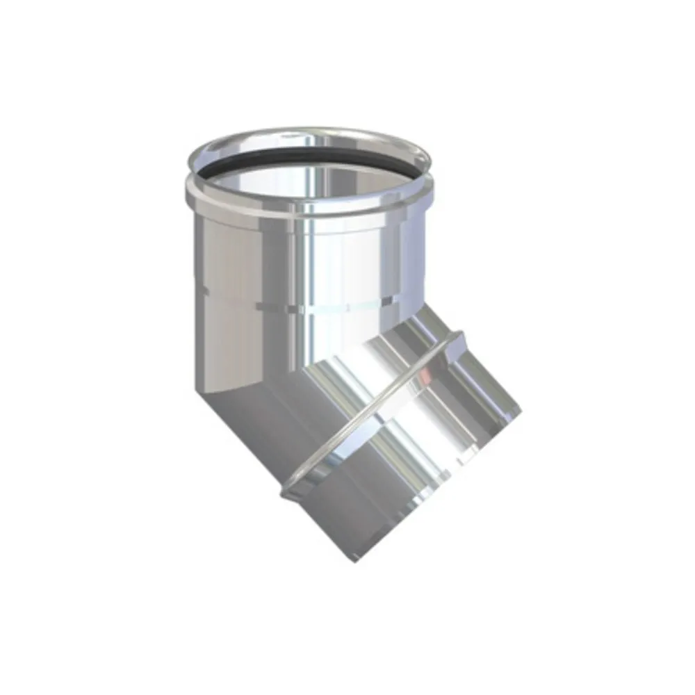 GOMITO INOX AISI 304 P/PELLET 45 8 CM (6 GOMITO INOX AISI 304 P/PELLET 45 8 CM (6
