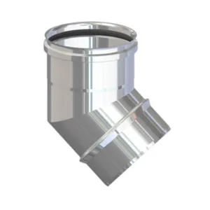GOMITO INOX AISI 304 P/PELLET 45 8 CM (6