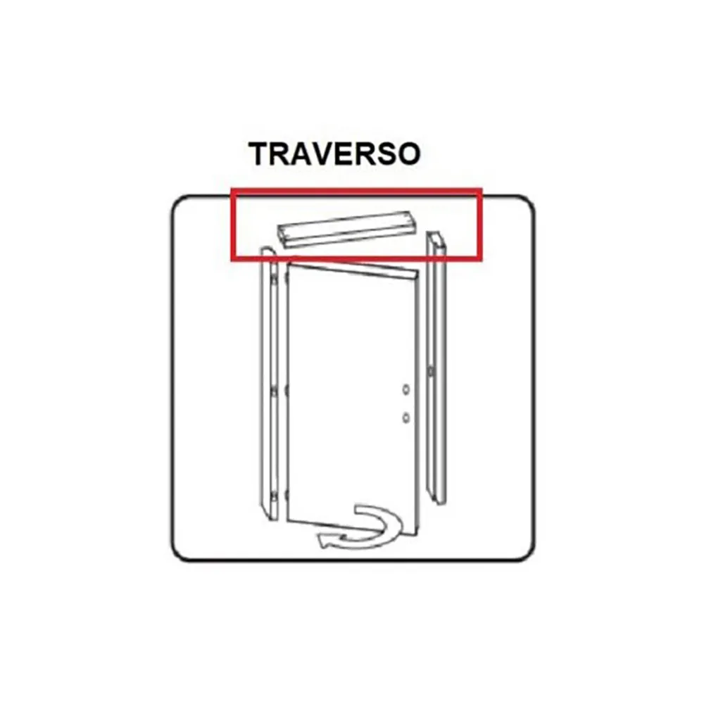 R TRAVERSO BATTENTE X PORTA MOD MICROTEC ROVERE GRIGIO CM.210X70