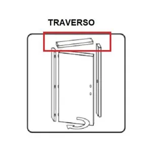 R TRAVERSO BATTENTE X PORTA MOD MICROTEC ROVERE GRIGIO CM.210X70